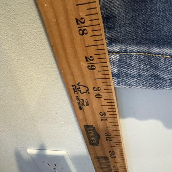 Sidefeel Jeans Womens 12 Light Blue High Rise Straight Leg Double Button Denim - Picture 8 of 13